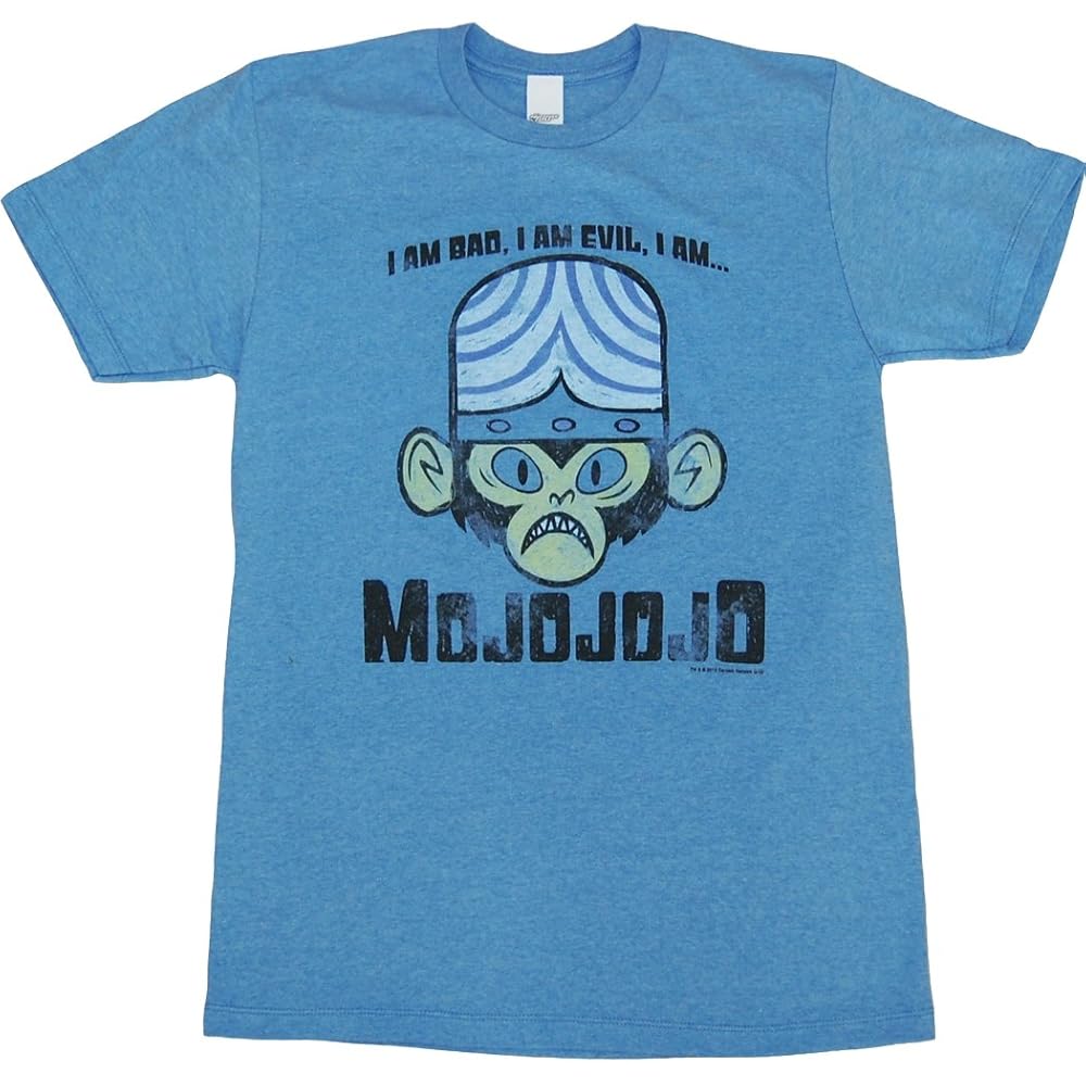 Amazon.com: Mojo JoJo I'm Bad T-Shirt-Small Blue Heather